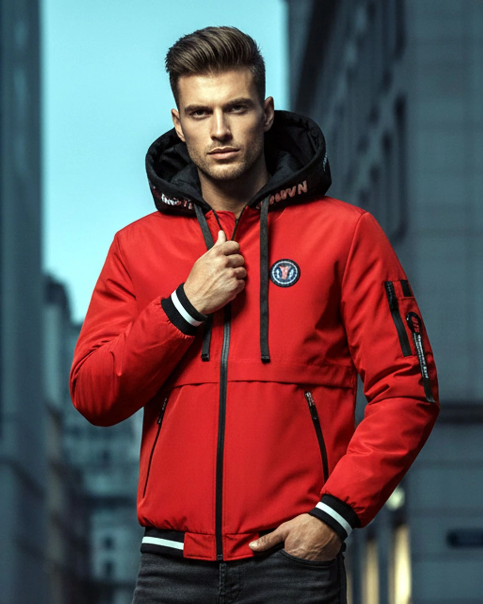 men printed jacket casual fashion wear