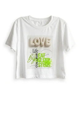 Dundri women’s college life themed crop top stylish casual wear