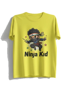 Dundri boys round neck half sleeve t-shirt ninja design casual wear