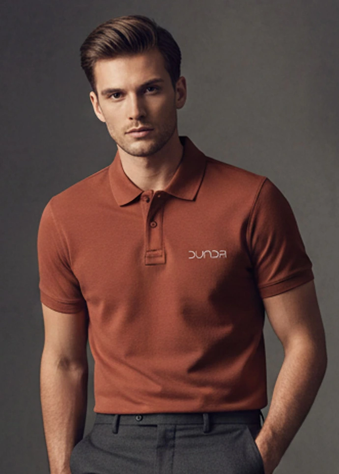 Men’s polo half sleeve t-shirt in 220 GSM premium cotton by Dundri