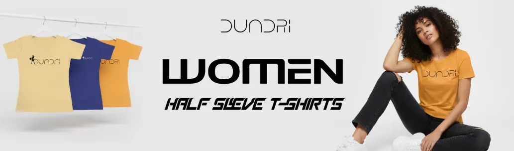 Dundri Women’s T-Shirts Collection – Soft Cotton Tees for Everyday Comfort and Style