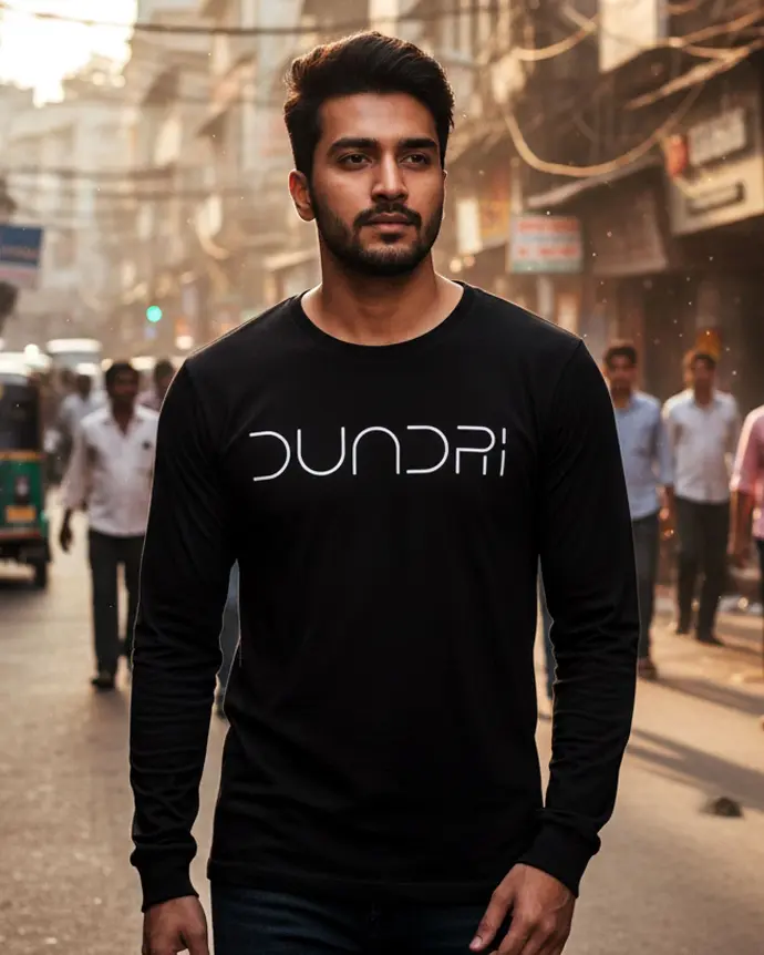 Dundri Men’s Striped Full Sleeve T-Shirt - Casual, Stylish, Breathable