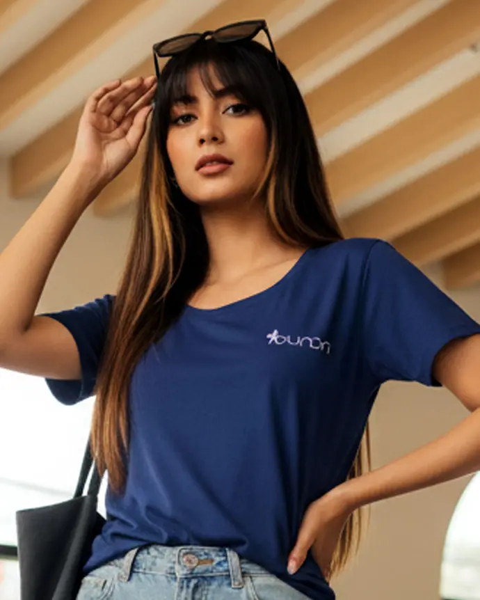 Dundri Women’s Striped Half Sleeve T-Shirt – Trendy, Comfortable Cotton