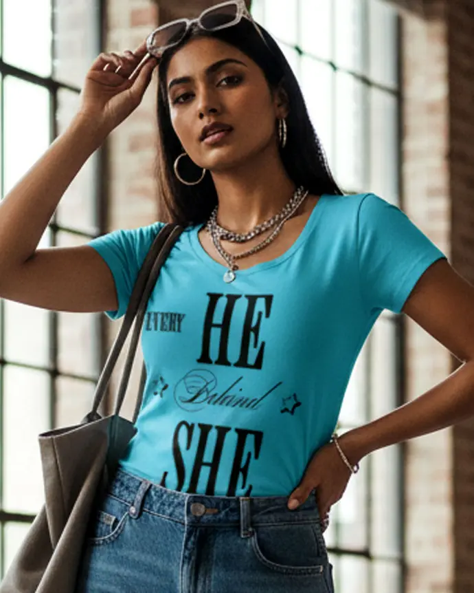 Dundri Women’s Relaxed Fit Half Sleeve T-Shirt – Soft Cotton, Comfortable Fit