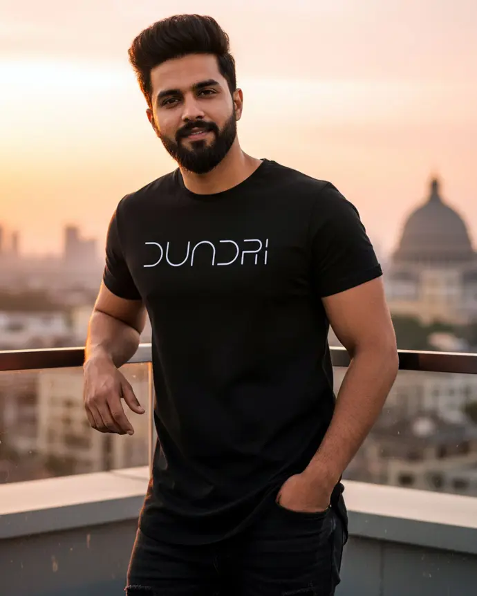 Dundri Men’s Premium Longline Curved Hem T-Shirt Dundri Men’s Premium Longline T-Shirt – Curved Hem, Premium Cotton, Stylish Fit