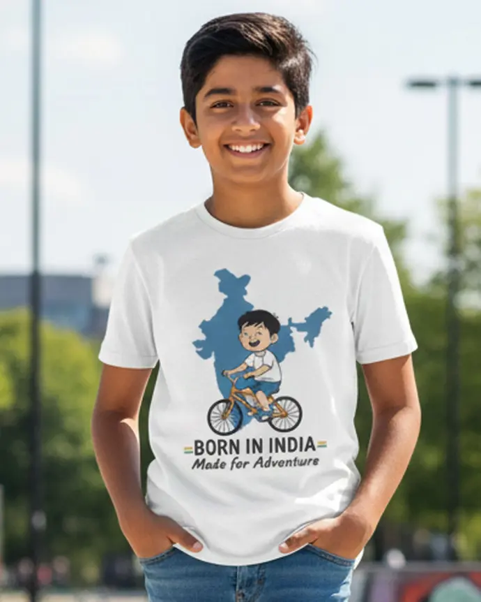 Dundri Boys T-Shirt Speed Bold Print Cotton