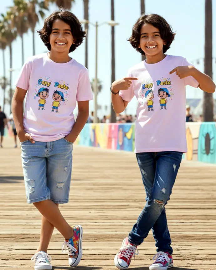 Dundri Twin Boys T-Shirt Twin Legends Soft Cotton Tee