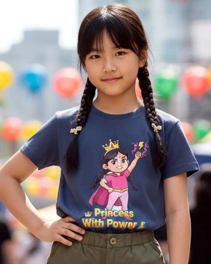 Dundri Girls T-Shirt – Sunshine Smile Dundri Girls T-Shirt Sunshine Smile Trendy Cotton Tee