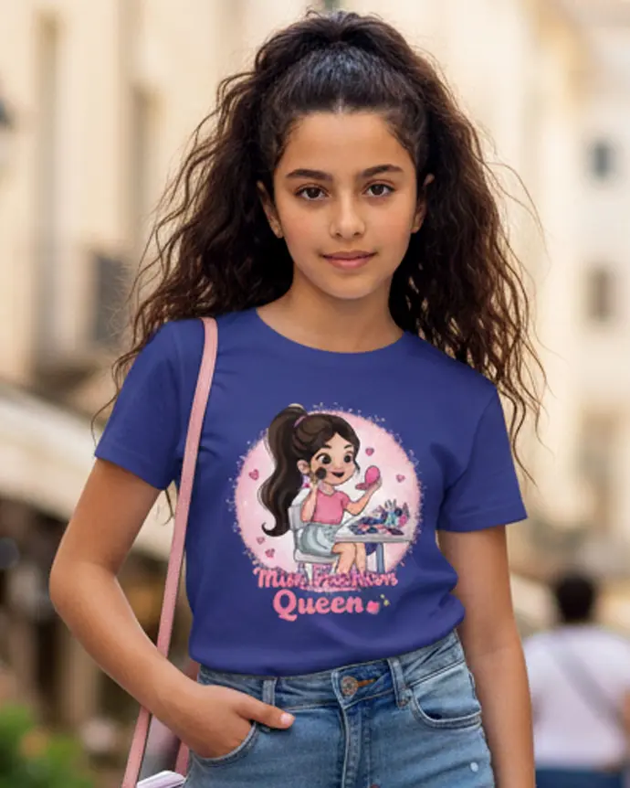 Dundri Girls T-Shirt – Sweet Heart Dundri Girls T-Shirt Sweet Heart Playful Cotton Tee