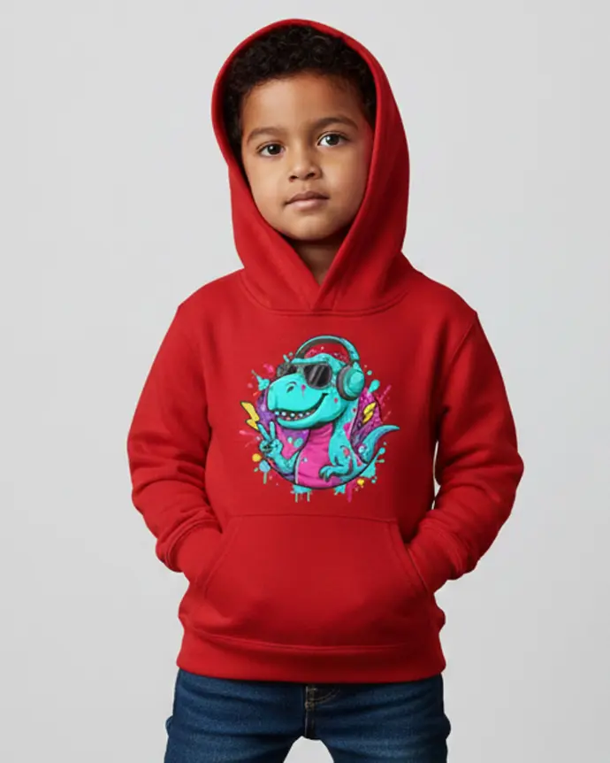 Dundri Kids Hoodie – Hero Dundri Kids Hoodie Hero Print Warm Fleece