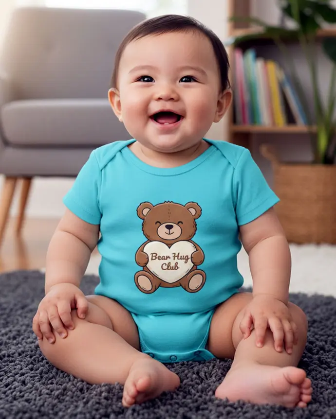 Dundri-Kids-Ramper-Teddy,Soft Cotton Baby Wear