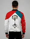 Dundri Unisex Multi Stripes AOP Bomber Jacket back side.webp