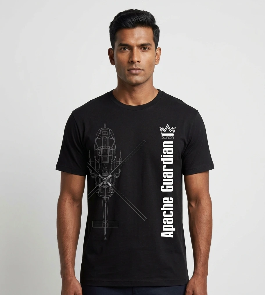 Dundri Men Apache Guardian Supima T-Shirt (Black, S)