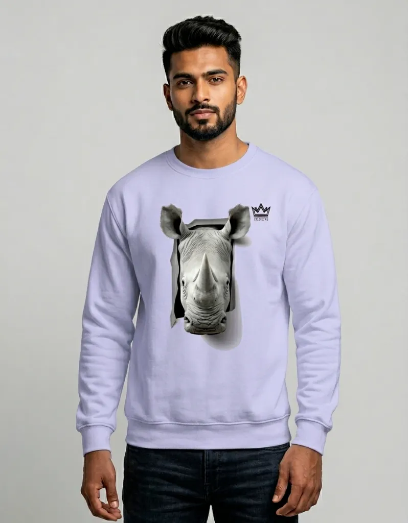 Dundri Rino Unisex Oversized Sweatshirt (Levander, S)